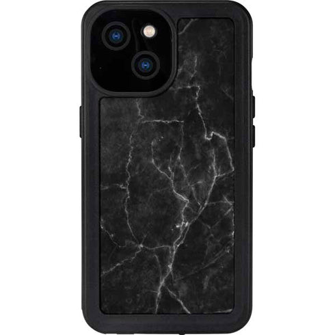 Black Marble iPhone 15 Waterproof Case
